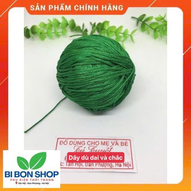 Cuộn dây dù làm vòng màu xanh lá (BI BON SHOP)