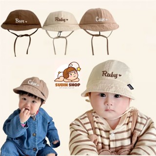 Mũ lưỡi trai thêu tên phong cách Hàn Quốc cho bé