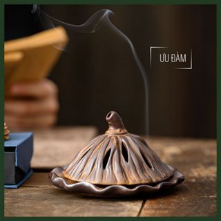 ULH01. Lư Hương Úp Lá Sen Sáng Tạo, Vật Phẩm Phong Thủy (ƯU ĐÀM _ Quà Tặng Phong Thuỷ)