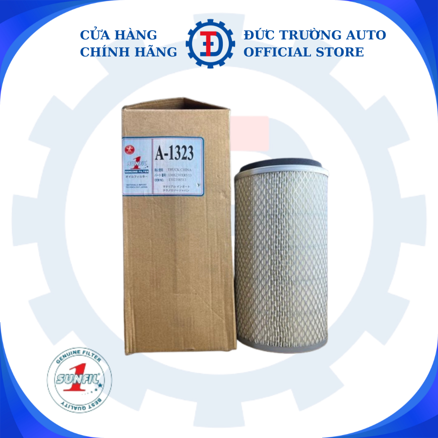Lọc gió A1323 Xe tải Trung Quốc Kích thước 130x230xx85/13 Sunfil 1