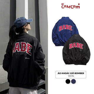 Áo Khoác Gió Bycamcam Bomber BABE Chữ Thêu Style Đường Phố Âu Mỹ. AKHD011