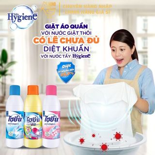 Nước Tẩy Trắng Quần Áo Hygiene 250ml Thái Lan Tẩy Sạch Các Vết Bẩn, Quần Áo Màu, Trắng - Hinohouse