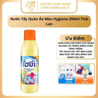 Nước Tẩy Trắng Quần Áo Hygiene 250ml Thái Lan Tẩy Sạch Các Vết Bẩn, Quần Áo Màu, Trắng - Hinohouse