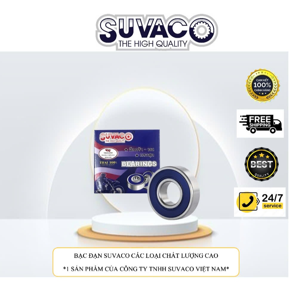 Bạc đạn (vòng bi) xe máy SUVACO chất lượng cao 2 bít sắt , công nghệ mỡ chống cháy đỉnh cao - an toà