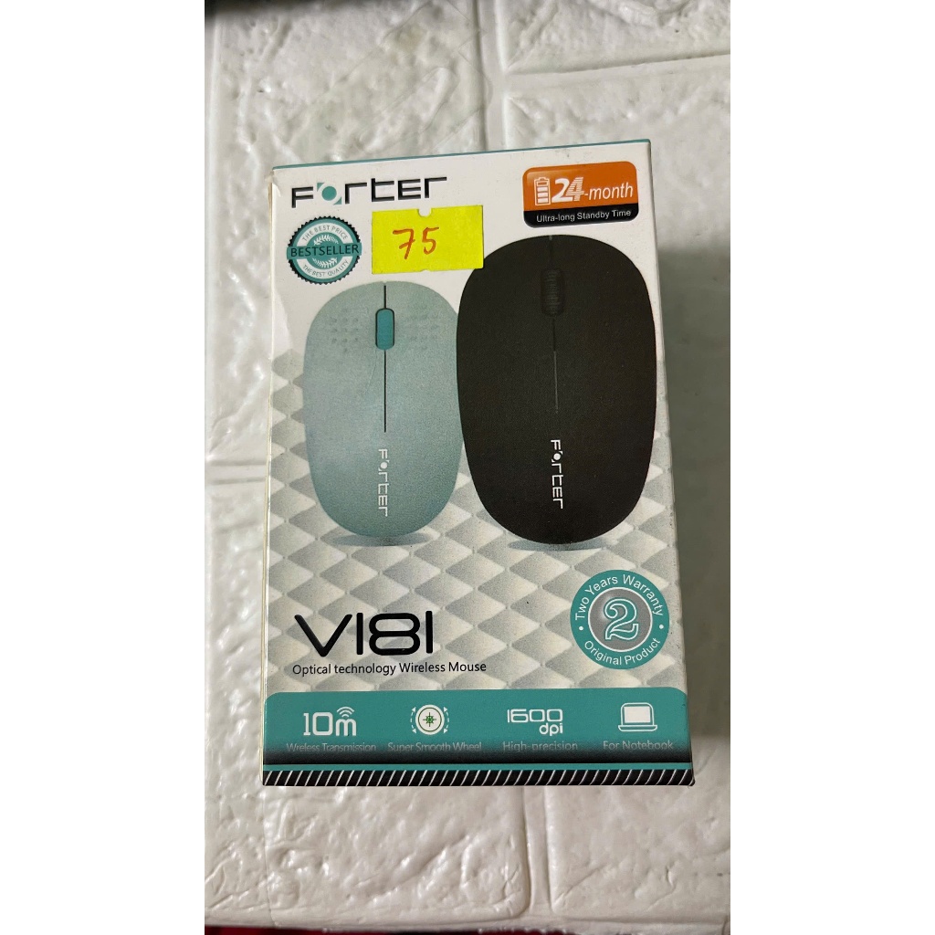 Chuột máy tính không dây Forter và Eblue màu đen