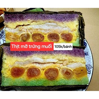 Bánh tet Bến Tre thit mo trứng muối