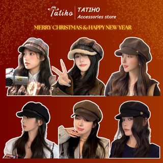 Mũ Nồi Unisex, Nón Beret Phối Vành Họa Tiết Đa Dạng Cho Mùa Giáng Sinh Phong Cách Hàn Quốc - Mã MN00