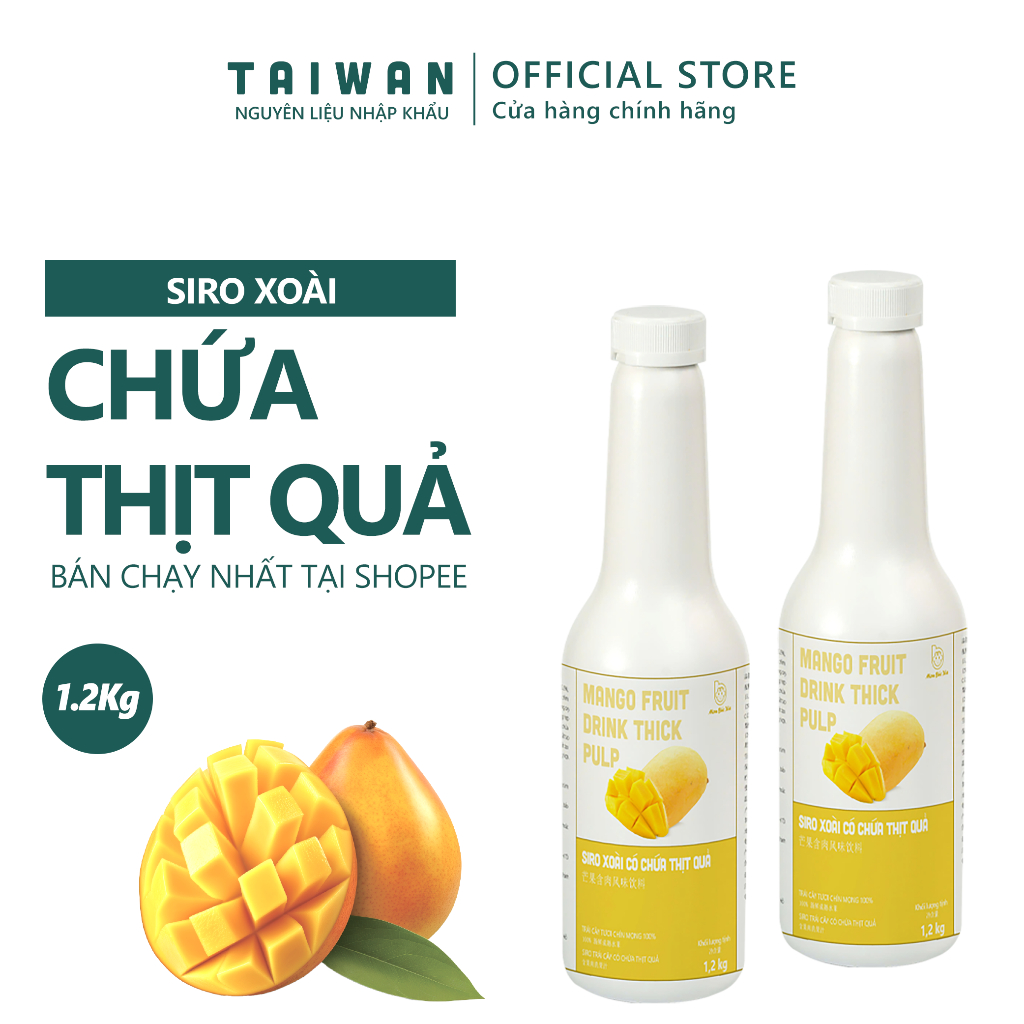 Siro Xoài cô đặc có chứa thịt quả, chai 1.2kg