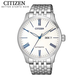  Đồng Hồ Nam Citizen Automatic Dây Thép Không Gỉ NH8350-59B - Mặt Trắng  40mm  