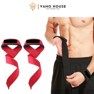 Dây Kéo Lưng Kết Hợp Quấn Cổ Tay Tập Gym Lifting Straps Hỗ trợ Deadlift Kéo Tạ Lên Xà
