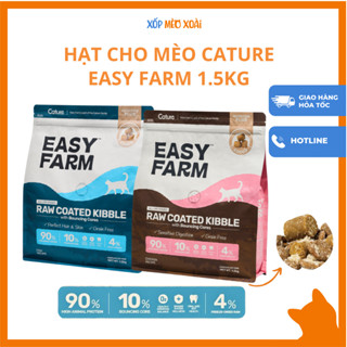 Hạt Cature Easy Farm Cho Mèo 1.5kg – Hạt Cá Biển, Gà Mix Topping Thịt Tươi Phủ Ruốc Gà Cho Mèo