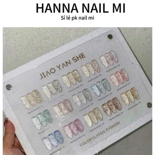 Set sơn gel nhũ flash Jiao Yan She chính hãng 15 màu - Sơn gel nhũ kim tuyến làm nail (tặng kèm bảng màu)