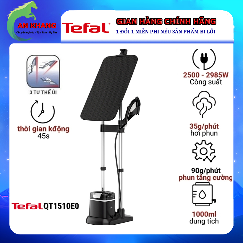 Bàn ủi đứng hơi nước Tefal IXEO Plus QT1510E0 - 2980W - Hàng chính hãng
