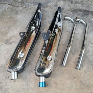 Pô wave alpha 110 hàng 1.1 móc ấm êm, pxl, tặng kèm cổ pô inox gắn wave sirius exciter 50cc swm...