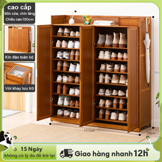 Woodland tủ đựng giày dép gỗ tre khúc gỗ tự nhiên phong cách sang trọng kiểu Nhật kệ giày gỗ, giá đựng giày dép