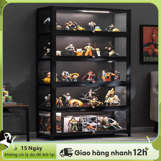 LACCOHUG Tủ trưng bày LEGO Giá trưng bày acrylic Tủ lưu trữ gia đình Giá lưu trữ bằng kính trong suốt Tủ trưng bày thủ