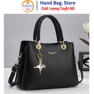 Túi xách nữ cho mẹ trung niên, túi xách tặng mẹ có dây đeo chéo, kèm khăn lụa đẹp sang trọng đi tiệc size 28cm - HS107