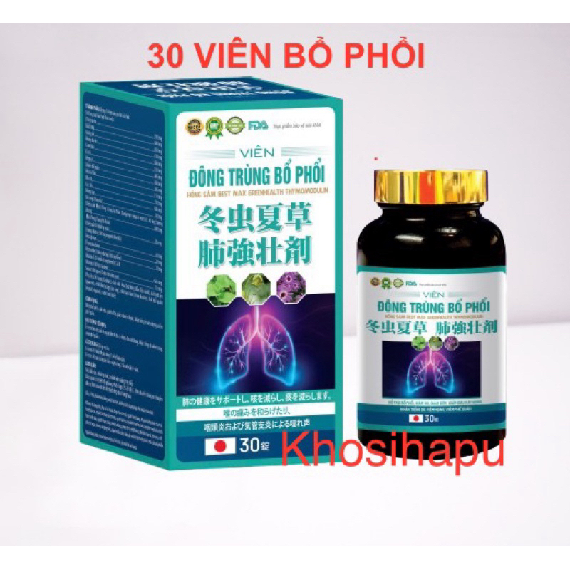 Viên thảo mộc Đông trùng Bổ phổi Thymomodulin tăng cường sức khoẻ cho cả gia đình 30 viên