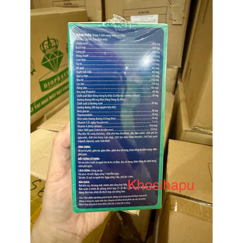 Viên thảo mộc Đông trùng Bổ phổi Thymomodulin tăng cường sức khoẻ cho cả gia đình 30 viên