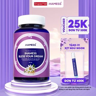 Kẹo ngủ iHamess kẹo dẻo melatonin hỗ trợ giấc ngủ tự nhiên, dễ ngủ hơn, sâu giấc hơn, không độc hại 60 viên