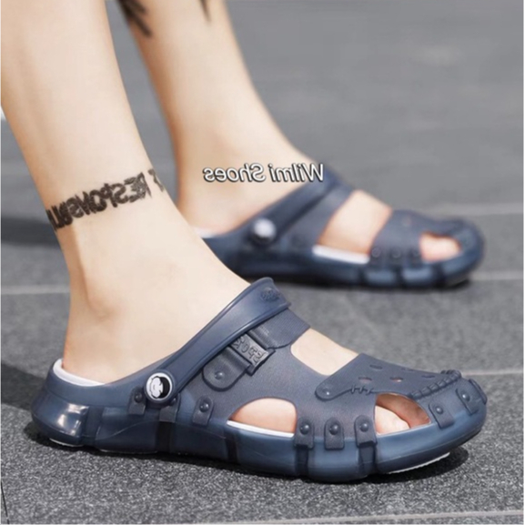 Sandal Nam Bít Mũi Có Quai Hậu Đi Mưa Đi Biển EVA Siêu Nhẹ Êm Chân Chống Nước G039 Dép Sục Cross