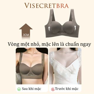 [Áo Lùi Size] Áo Ngực Áo Lót Nữ VISECRET BRA Áo Su Đúc Che Mỡ Lưng Không Gọng Không Đường May Bảng Lưng To -- 231064