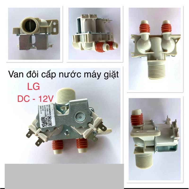 Van đôi cấp nước máy giặt LG DC-12V ( Mới 100%)