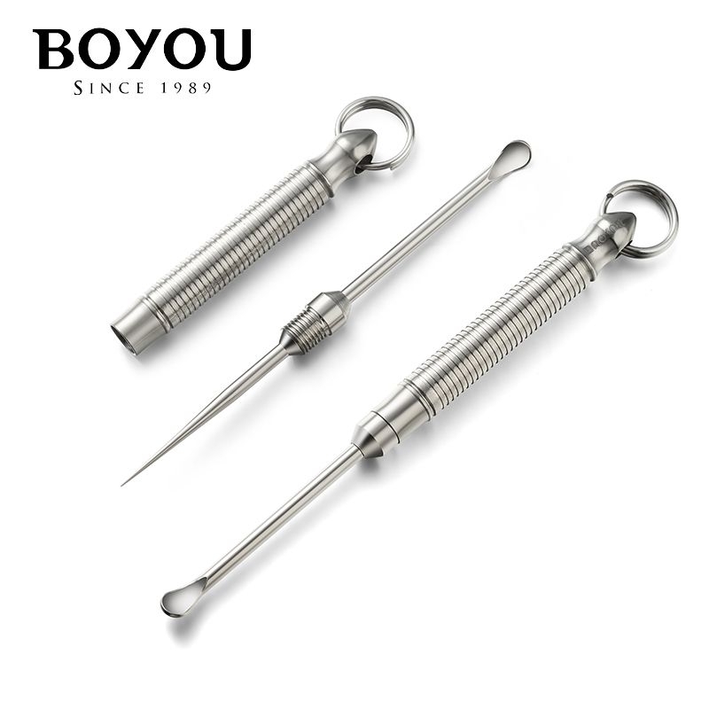 Tăm kèm ngoáy tai titan edc treo móc khóa