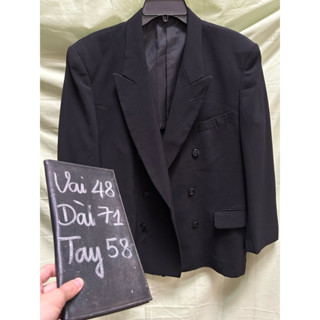 ❣️Áo Vest Blazer Nam Đen Trơn 6 nút trending~ 1m65 2hands (Hàng Si Nhật Bản>