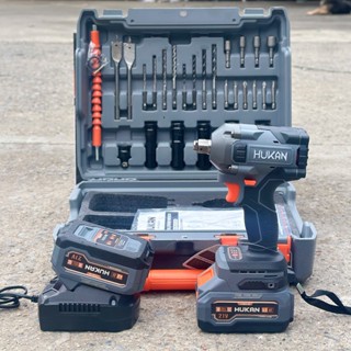 Máy Siết Bulong Hukan B450 PRO Lực Siết 450N Đầu 1/2 Động Cơ Không Chổi Than Tặng Bộ Phụ Kiện Chuyên Dụng