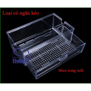 Khay lọc dàn mưa dạng ngăn kéo cho lọc tràn trên hoặc tách phân cho lọc tràn dưới hồ cá cảnh