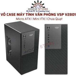VỎ CASE MÁY TÍNH VĂN PHÒNG VSP V2801 - Micro ATX l Mini ITX l Không Quạt