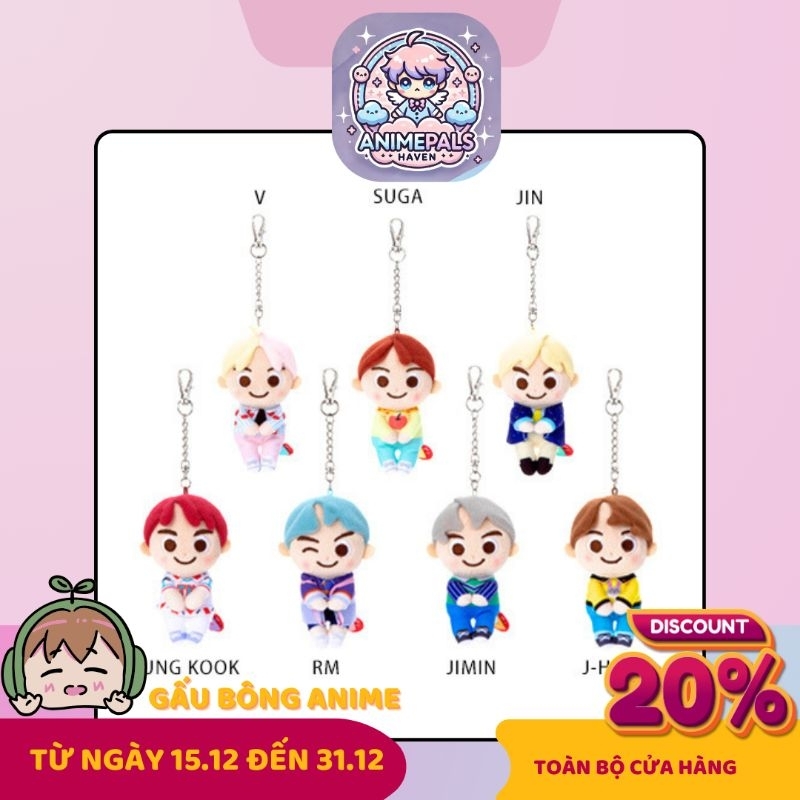 TinyTAN BTS Gấu Bông Móc Khóa Chính Hãng - [ĐỌC KĨ MÔ TẢ]
