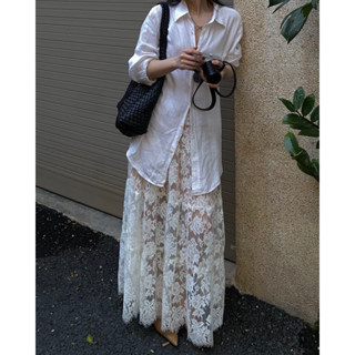 [Gabyli Label] Chân váy ren hoa nhúng tầng xoè dáng dài - MIÊN SKIRT