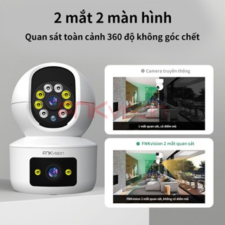Camera wifi gia đình Yoosee hai mắt FNKvision 8.0mp, 360 độ không góc chết, quan sát ngày đêm có màu