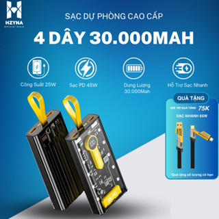 Sạc Dự Phòng 120W PKSAIGON Dung Lượng 30000mAh Tích Hợp 4 Cổng Sạc Nhanh 22,5W Phù Hợp Mọi Loại Máy