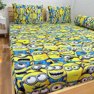 Bộ Ga Gối Thun Hàn Quốc Minions