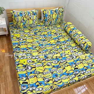 Bộ Ga Gối Thun Hàn Quốc Minions