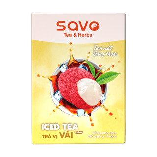 Trà Vải Hòa Tan SAVO (Hộp 16 gói)