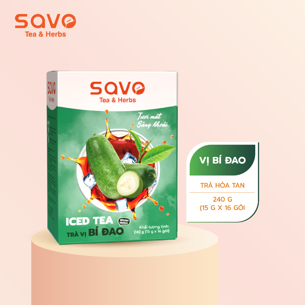 Trà Bí Đao Hoà Tan SAVO (Hộp 16 gói x 15g)