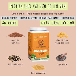 Bột Protein Thực Vật Hữu Cơ lên men SunWarrior 750g - vegan/ gym