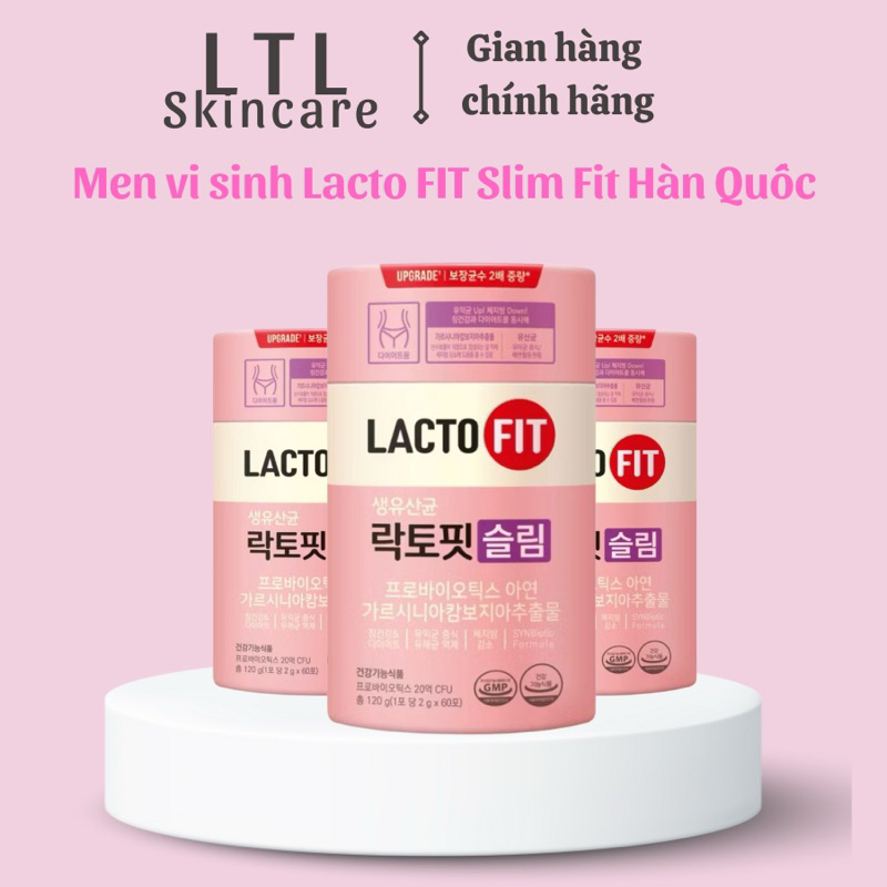 Hộp 60G Men Vi Sinh Hàn Quốc LACTO-FIT SLIM Hỗ Trợ Người Ăn Kiêng, Giảm Cân (60 gói x 2g)