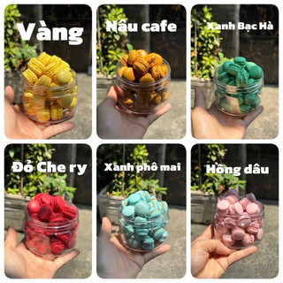 Bánh macaron mini size ( Chọn vị hộp nắp nhôm cao cấp )