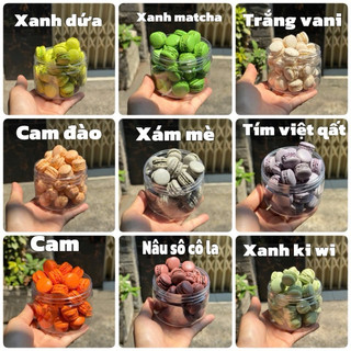 Bánh macaron mini size ( Chọn vị hộp nắp nhôm cao cấp )