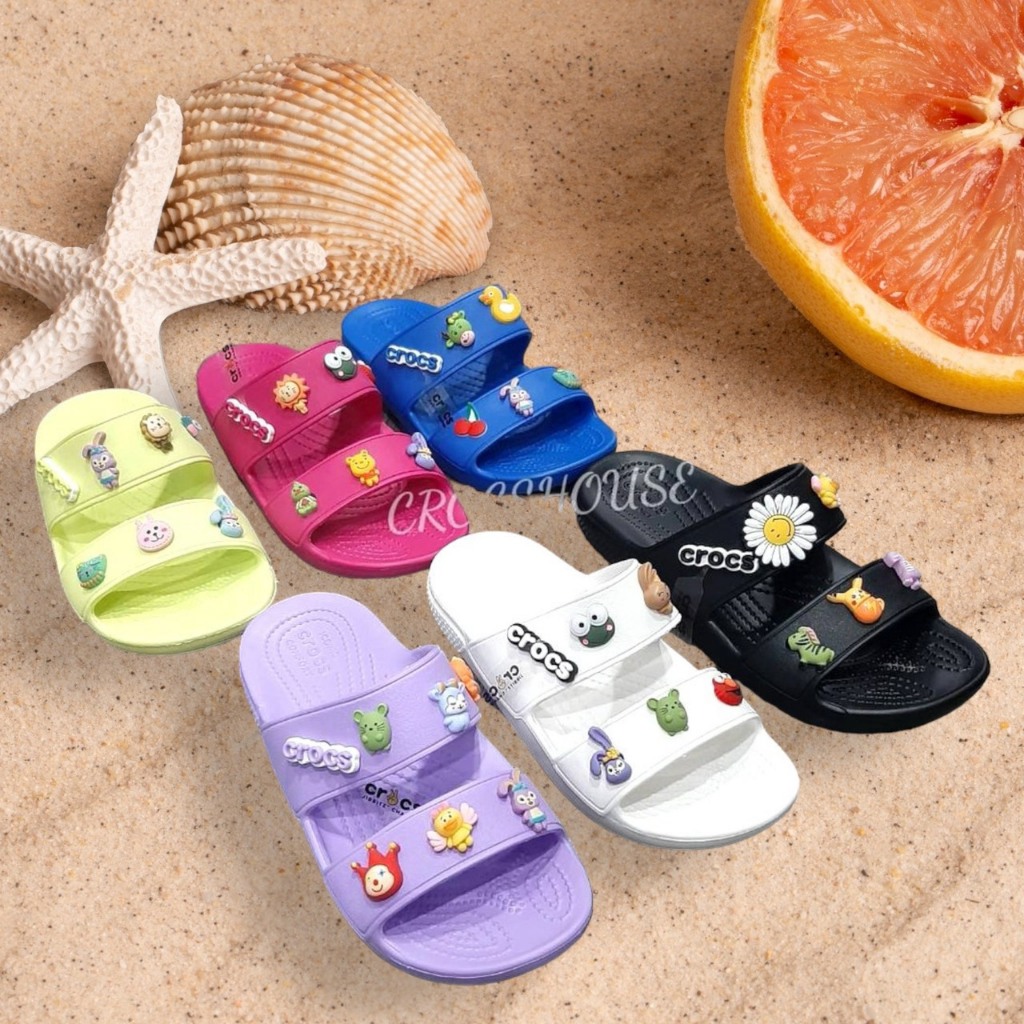 Dép cross hai quai ngang classic lỗ nam nữ - Nhà Cá Sấu Đà Nẵng