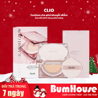 Phấn Nước Clio Kill Cover Mesh Glow che phủ khuyết điểm, làm mịn da 15g có lõi kèm (Vỏ giấy)