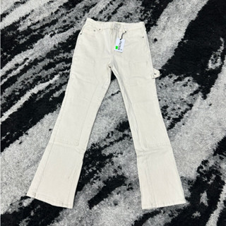  Form skinny - Quần Jeans Double Knee màu trắng vẩy sơn 