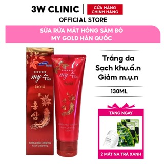 Sữa Rửa Mặt Trắng Da Giảm Mụn Hồng Sâm Đỏ My Gold Hàn Quốc Giúp Sạch Khuẩn Trắng Da Tự Nhiên 130ml