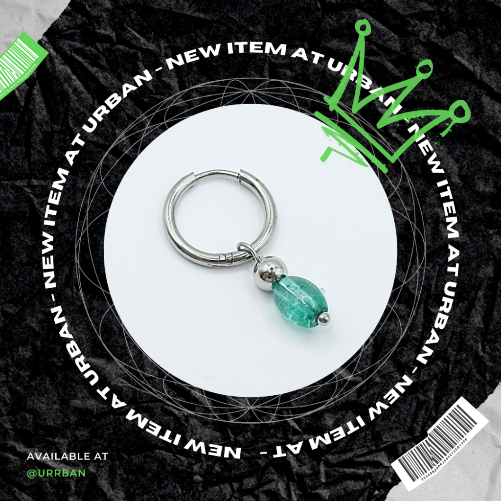 [1 Chiếc] Khuyên tai, chất liệu thép không gỉ Hoop HOWL Không Ngứa Không Đen urban  [bấm]