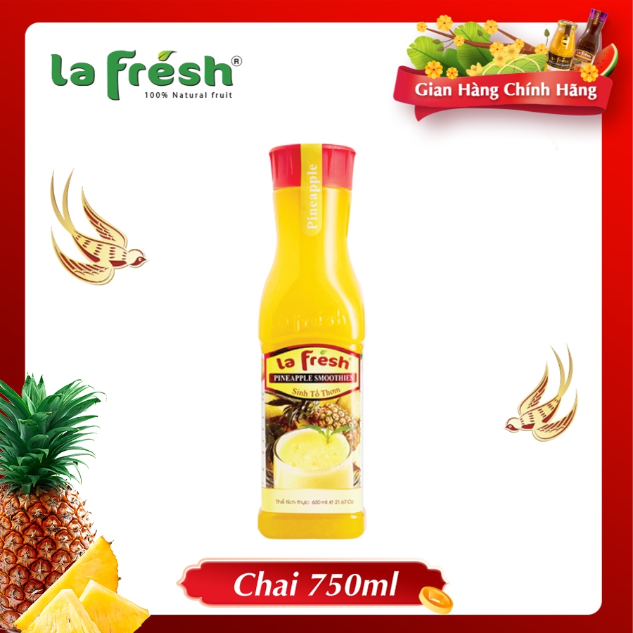 Sinh Tố Thơm LaFresh Đà Lạt 750ml – Nguyên Liệu Pha Chế Trà Trái Cây, Đá Xay Cho Quán